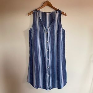 Gap button up dress, size M. Cotton/linen blend